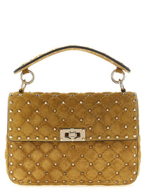 Valentino Valentino Rockstud Spike Medium Shoulder Bag Yellow