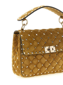 Valentino Valentino Rockstud Spike Medium Shoulder Bag Yellow