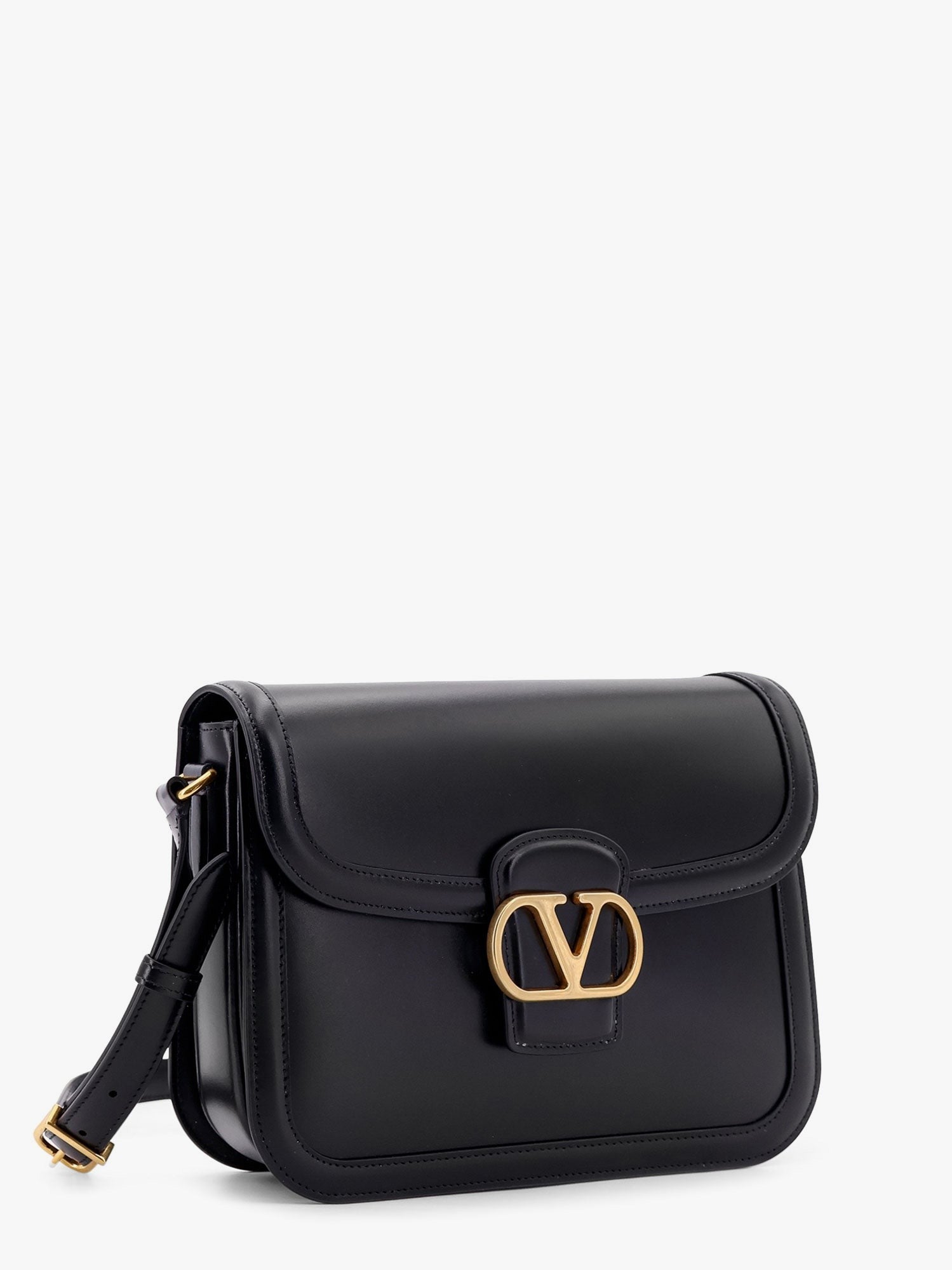 Valentino Men's Valentino Garavani 9to5 Leather Shoulder Bag Black