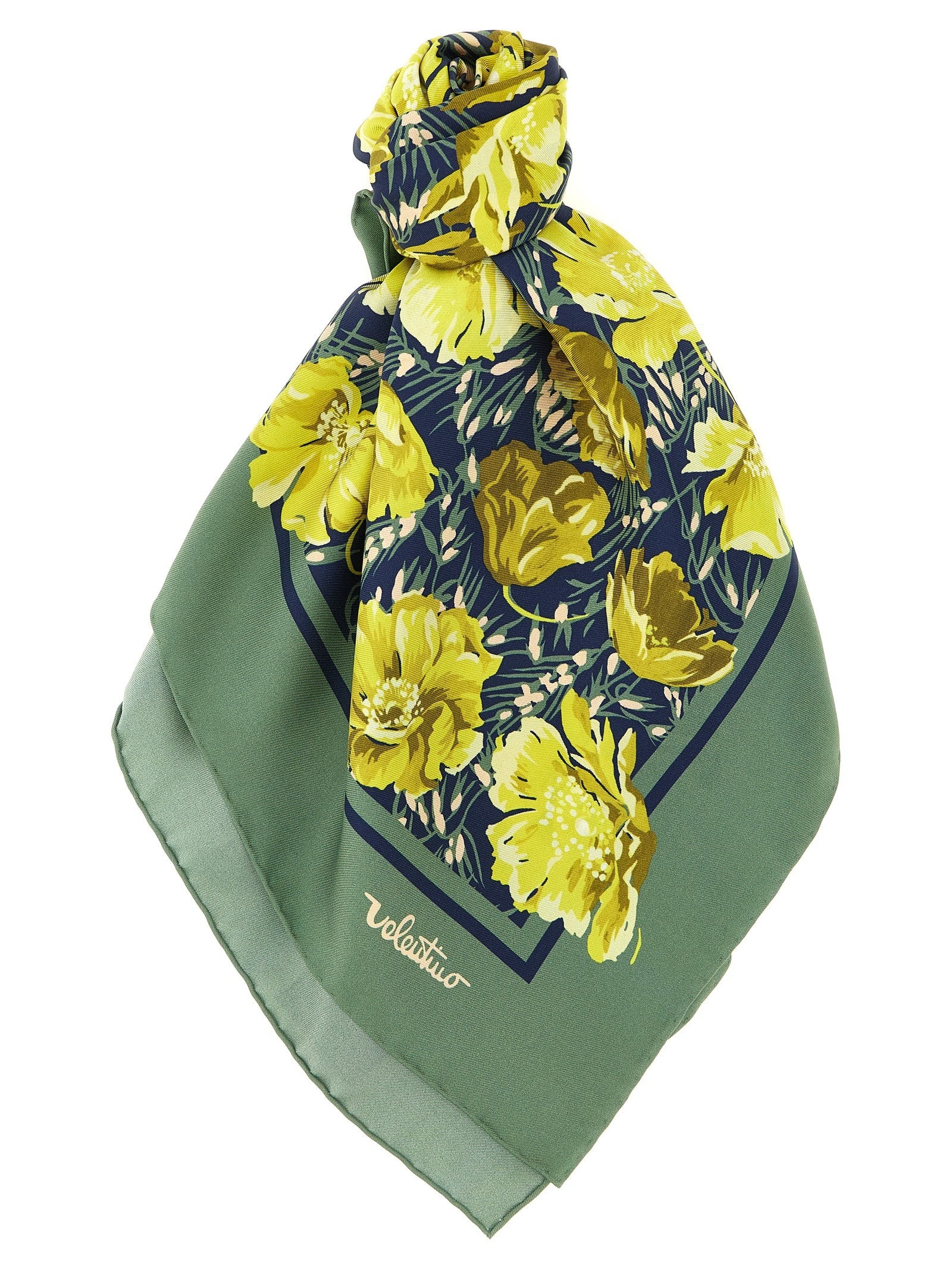Valentino Valentino Garavani Après Lhiver Poppies Scarf Green