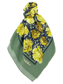 Valentino Valentino Garavani Après Lhiver Poppies Scarf Green