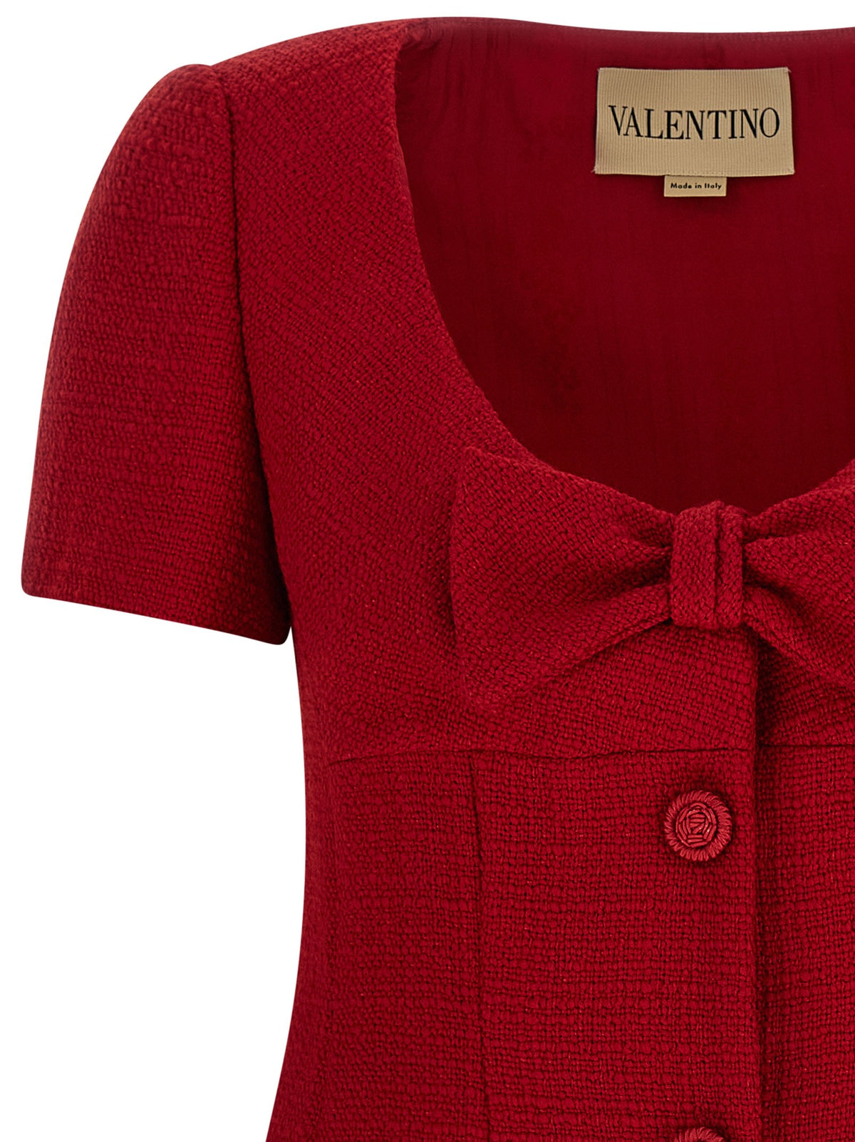 Valentino Valentino Garavani Bow Dress Red, view 3