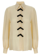 Valentino Valentino Garavani Bow Shirt Beige