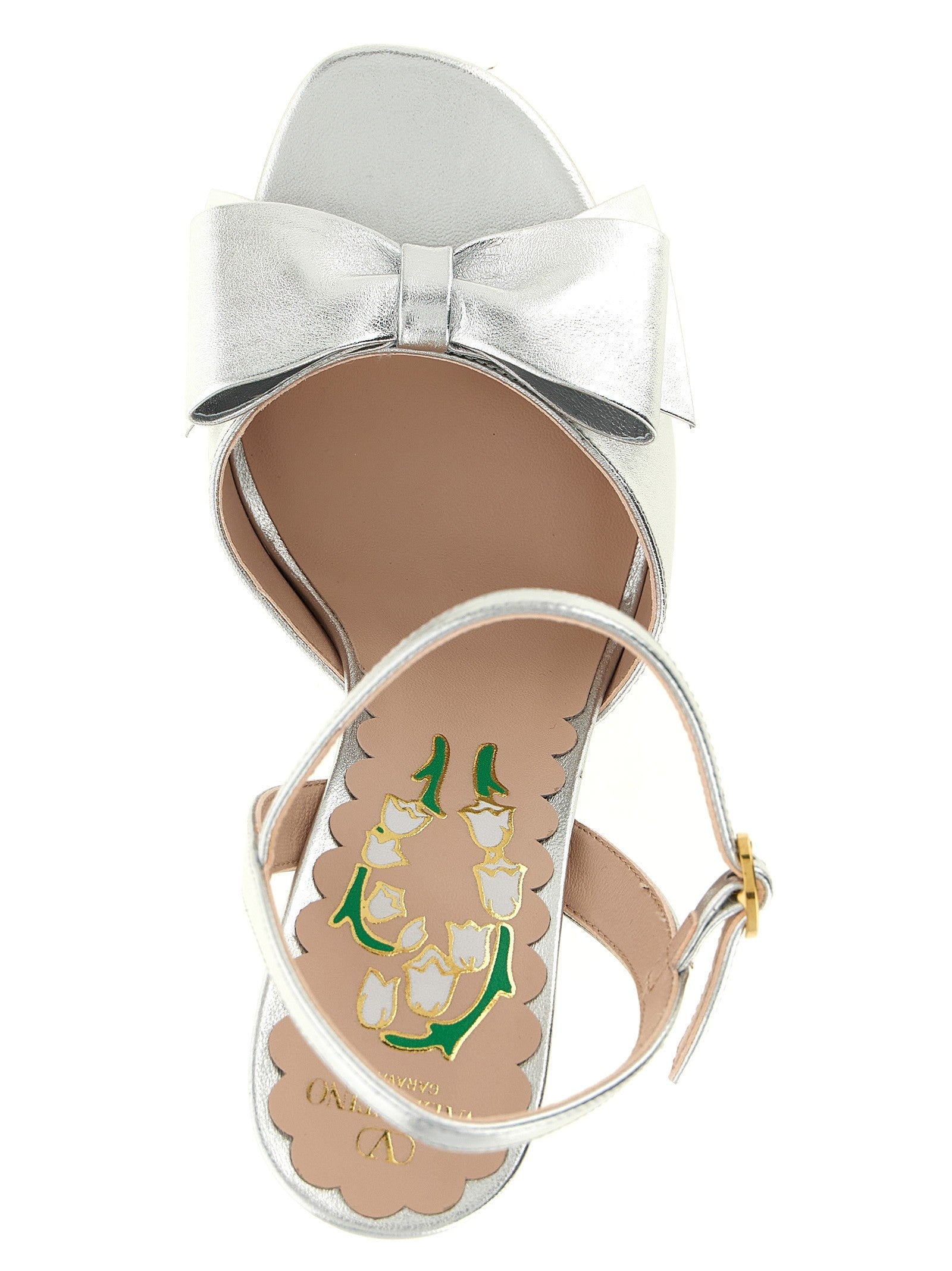Valentino Valentino Garavani Bowow Sandals Silver
