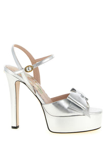 Valentino Valentino Garavani Bowow Sandals Silver