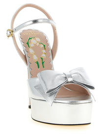 Valentino Valentino Garavani Bowow Sandals Silver