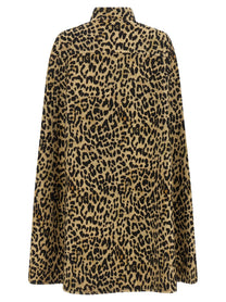 Valentino Valentino Garavani Cape in Animalier Cloth Brown