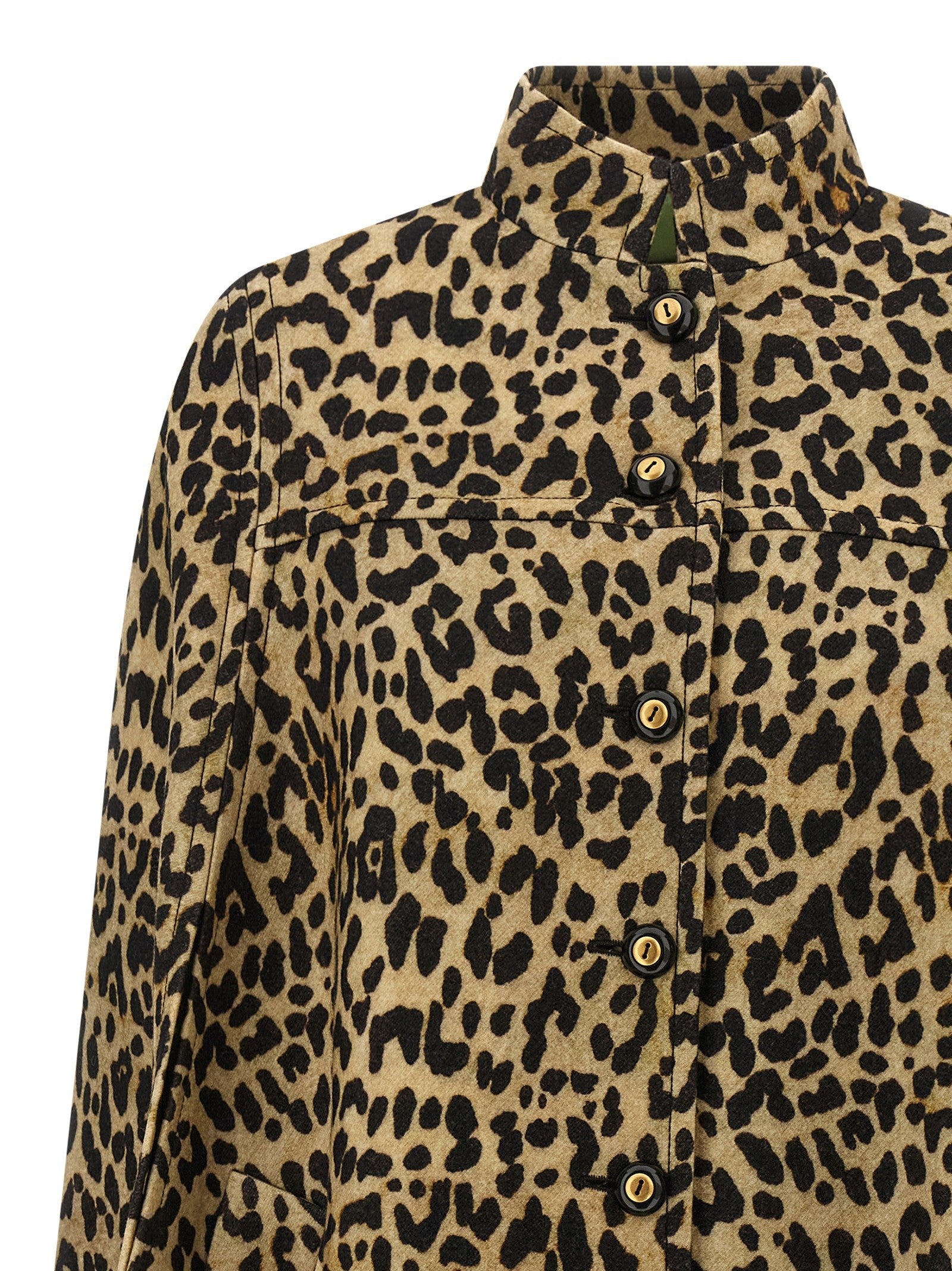 Valentino Valentino Garavani Cape in Animalier Cloth Brown