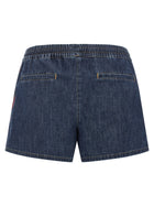 Valentino Valentino Garavani Chambray Denim Shorts Blue, view 2