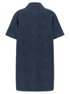 Valentino Valentino Garavani Chambray Vlogo Denim Dress Blue, view 2