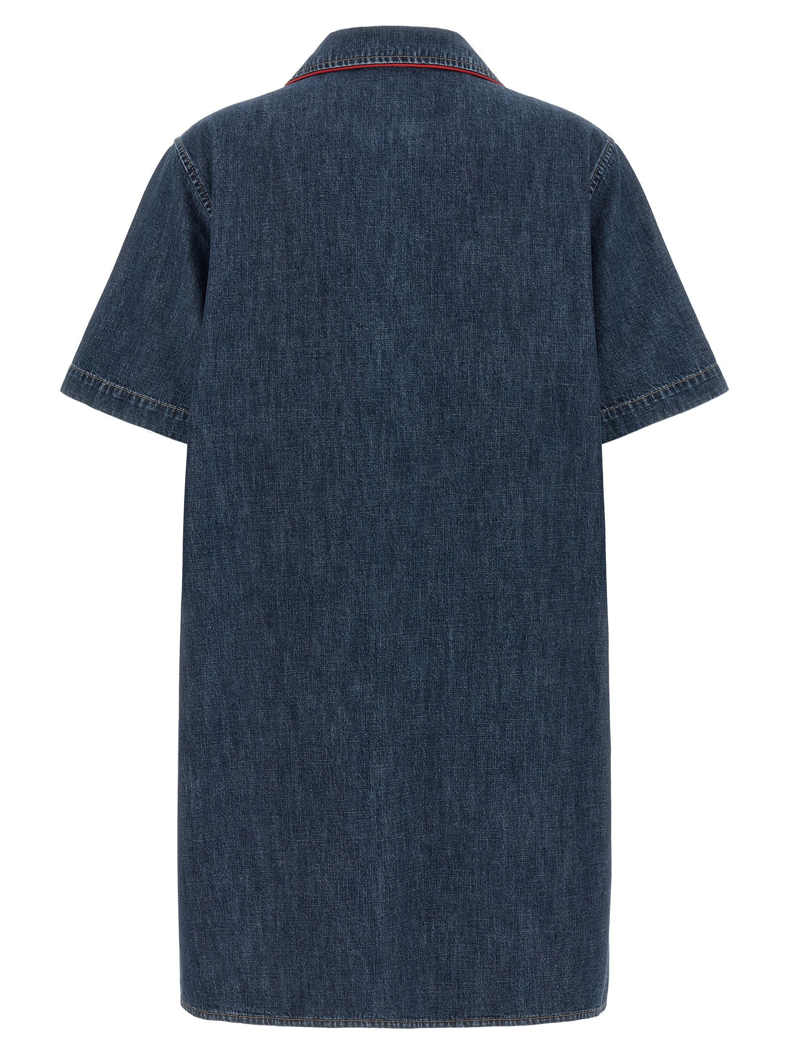 Valentino Valentino Garavani Chambray Vlogo Denim Dress Blue