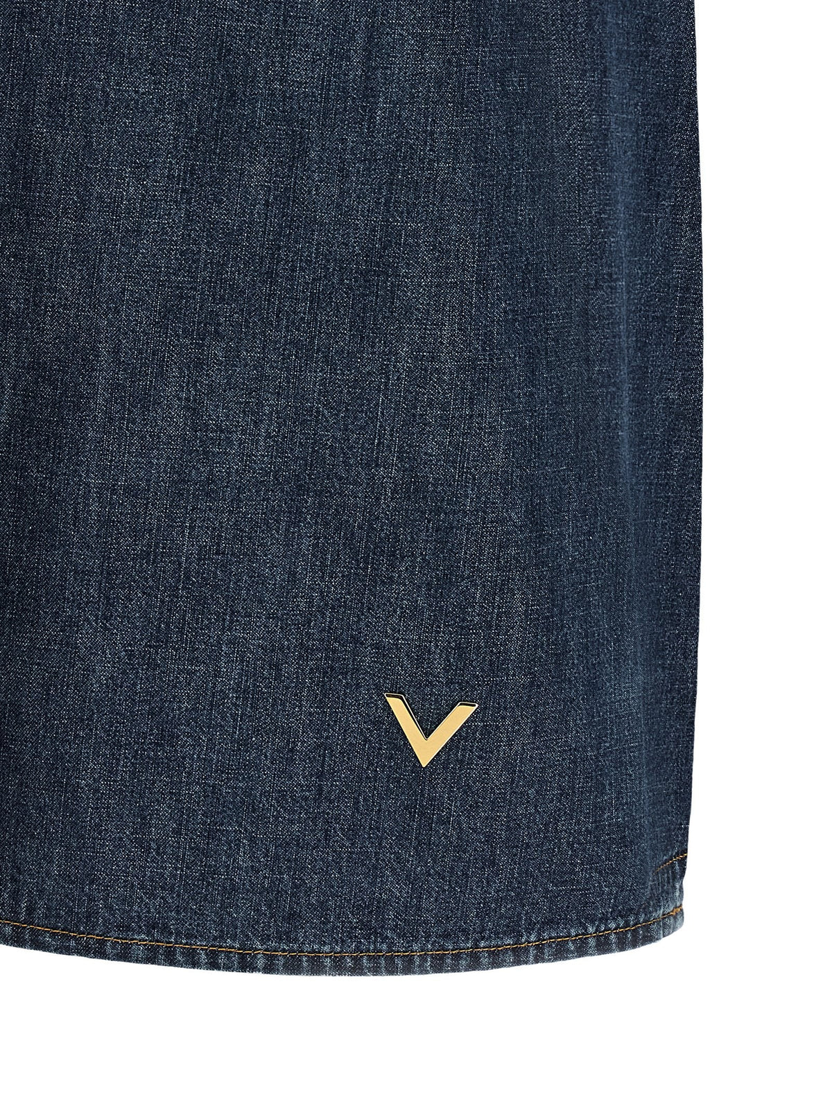 Valentino Valentino Garavani Chambray Vlogo Denim Dress Blue, view 4
