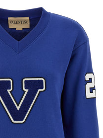 Valentino Valentino Garavani Chat De La Maison Sweatshirt Blue