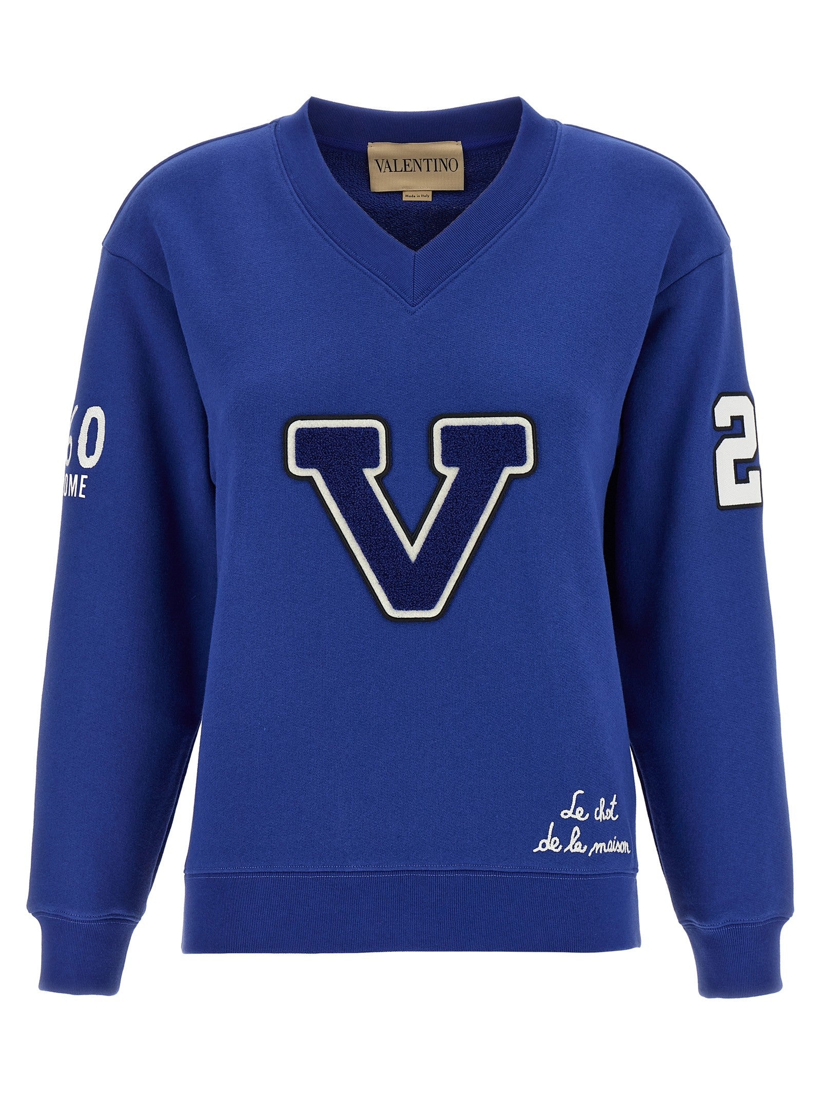 Valentino Valentino Garavani Chat De La Maison Sweatshirt Blue