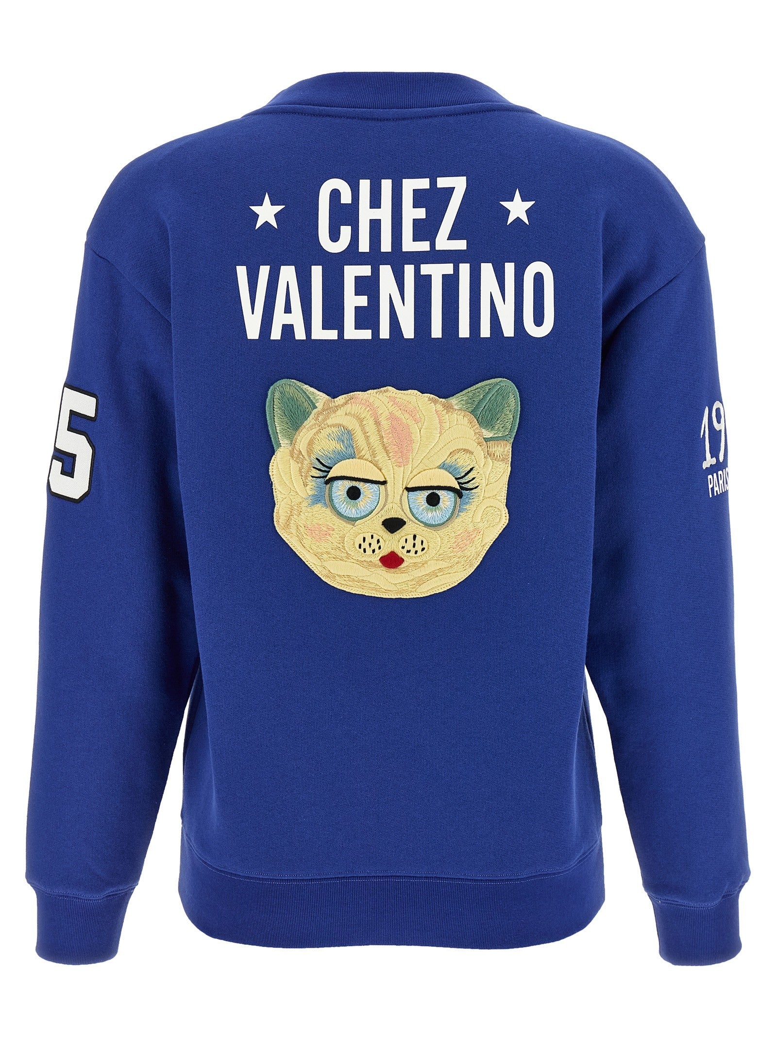 Valentino Valentino Garavani Chat De La Maison Sweatshirt Blue