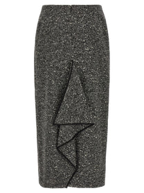 Valentino Valentino Garavani Chevron Bouclé Skirt White