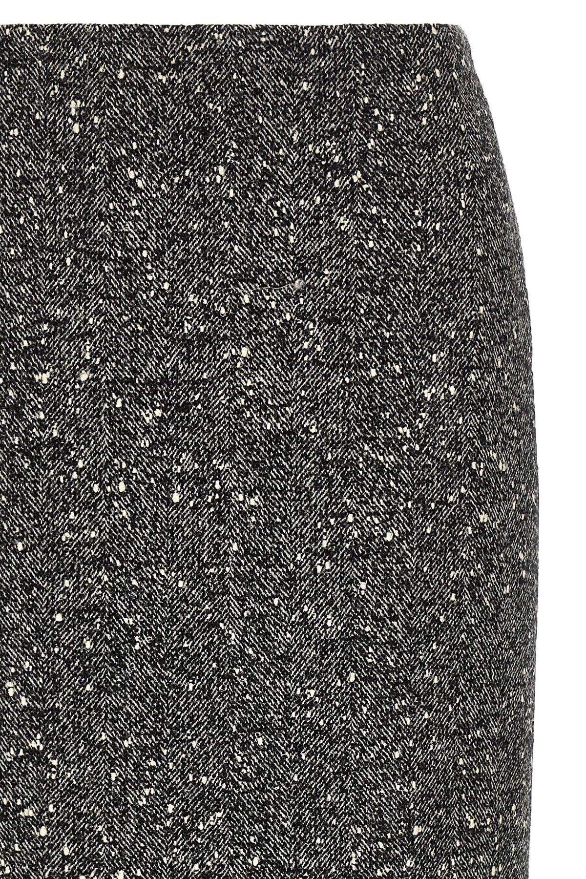 Valentino Valentino Garavani Chevron Bouclé Skirt White