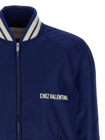 Valentino Valentino Garavani Chez Valentino Bomber Jacket Blue