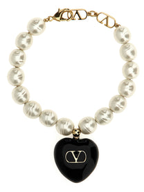 Valentino Valentino Garavani Coeur Royal Bracelet Black