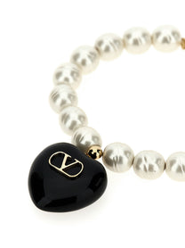 Valentino Valentino Garavani Coeur Royal Bracelet Black