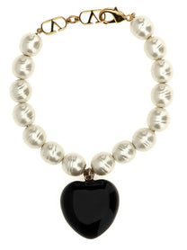 Valentino Valentino Garavani Coeur Royal Bracelet Black