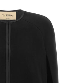 Valentino Valentino Garavani Compact Drap Cape Black