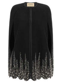 Valentino Valentino Garavani Compact Drap Cape Black