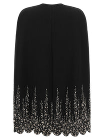 Valentino Valentino Garavani Compact Drap Cape Black