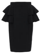 Valentino Valentino Garavani Crepe Couture Skirt Black