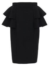 Valentino Valentino Garavani Crepe Couture Skirt Black