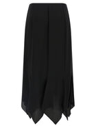 Valentino Valentino Garavani Crêpe De Chine Skirt Black, view 2