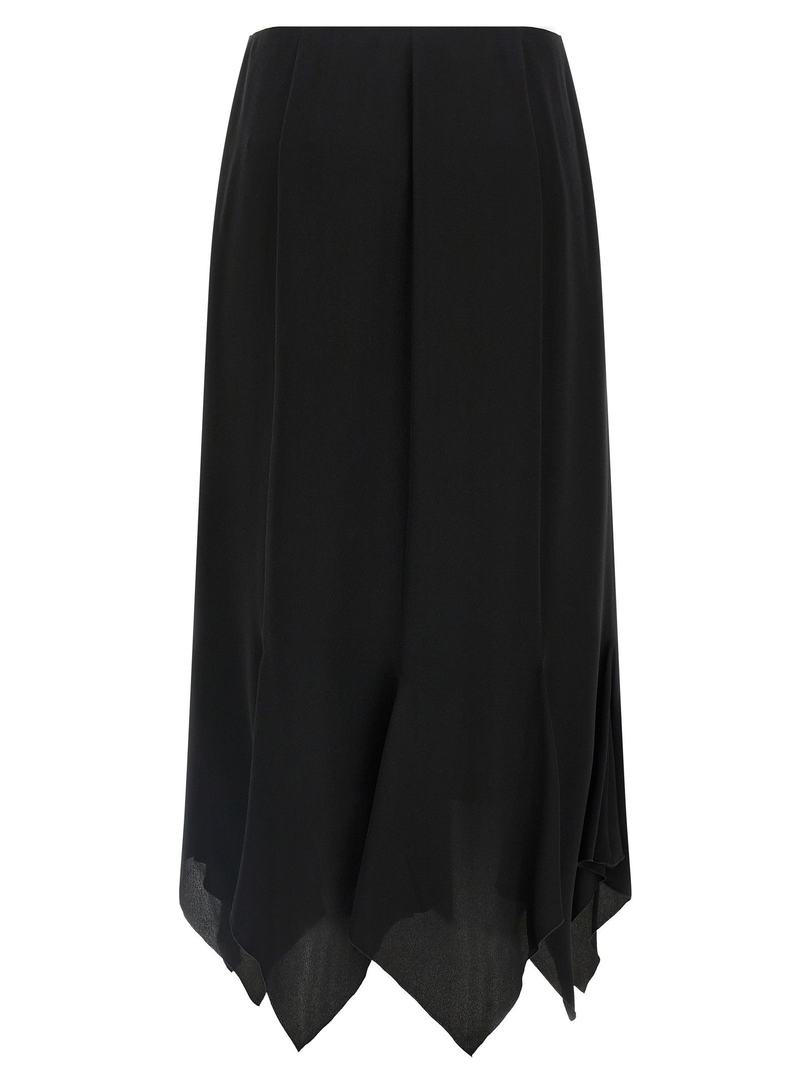 Valentino Valentino Garavani Crêpe De Chine Skirt Black