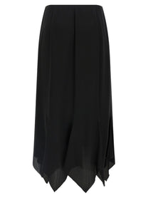 Valentino Valentino Garavani Crêpe De Chine Skirt Black