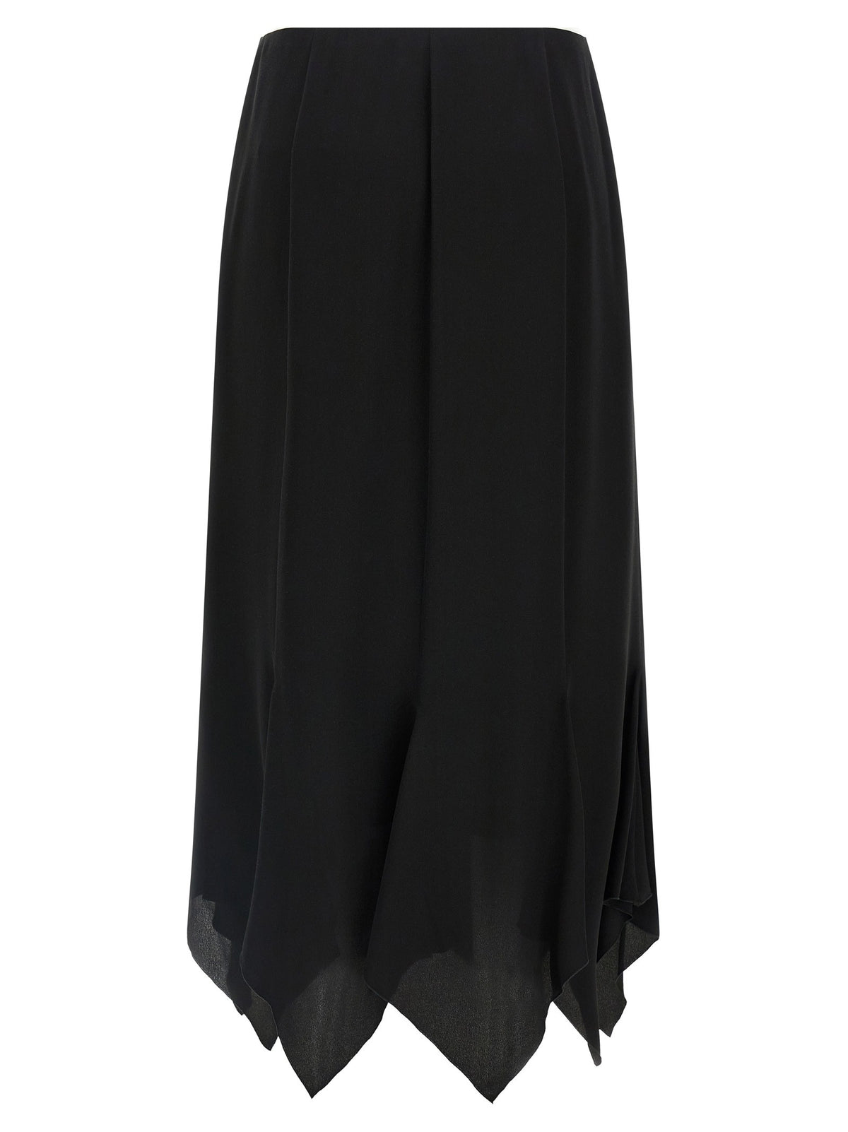 Valentino Valentino Garavani Crêpe De Chine Skirt Black, view 2