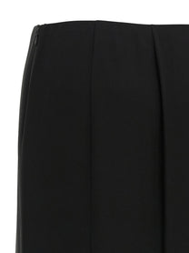 Valentino Valentino Garavani Crêpe De Chine Skirt Black