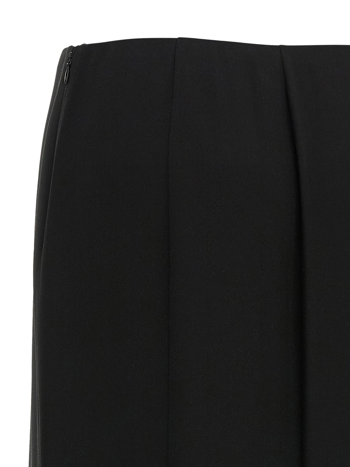 Valentino Valentino Garavani Crêpe De Chine Skirt Black, view 4