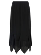 Valentino Valentino Garavani Crêpe De Chine Skirt Black