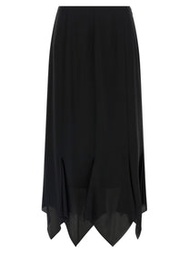 Valentino Valentino Garavani Crêpe De Chine Skirt Black
