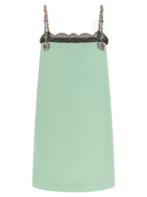 Valentino Valentino Garavani Crystal Embroidery Dress Green