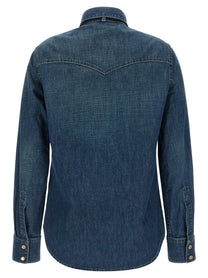 Valentino Valentino Garavani Denim Shirt Blue, view 2