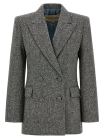 Valentino Valentino Garavani Double Breasted Blazer Grey