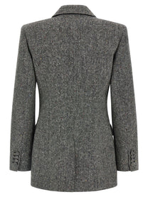 Valentino Valentino Garavani Double Breasted Blazer Grey