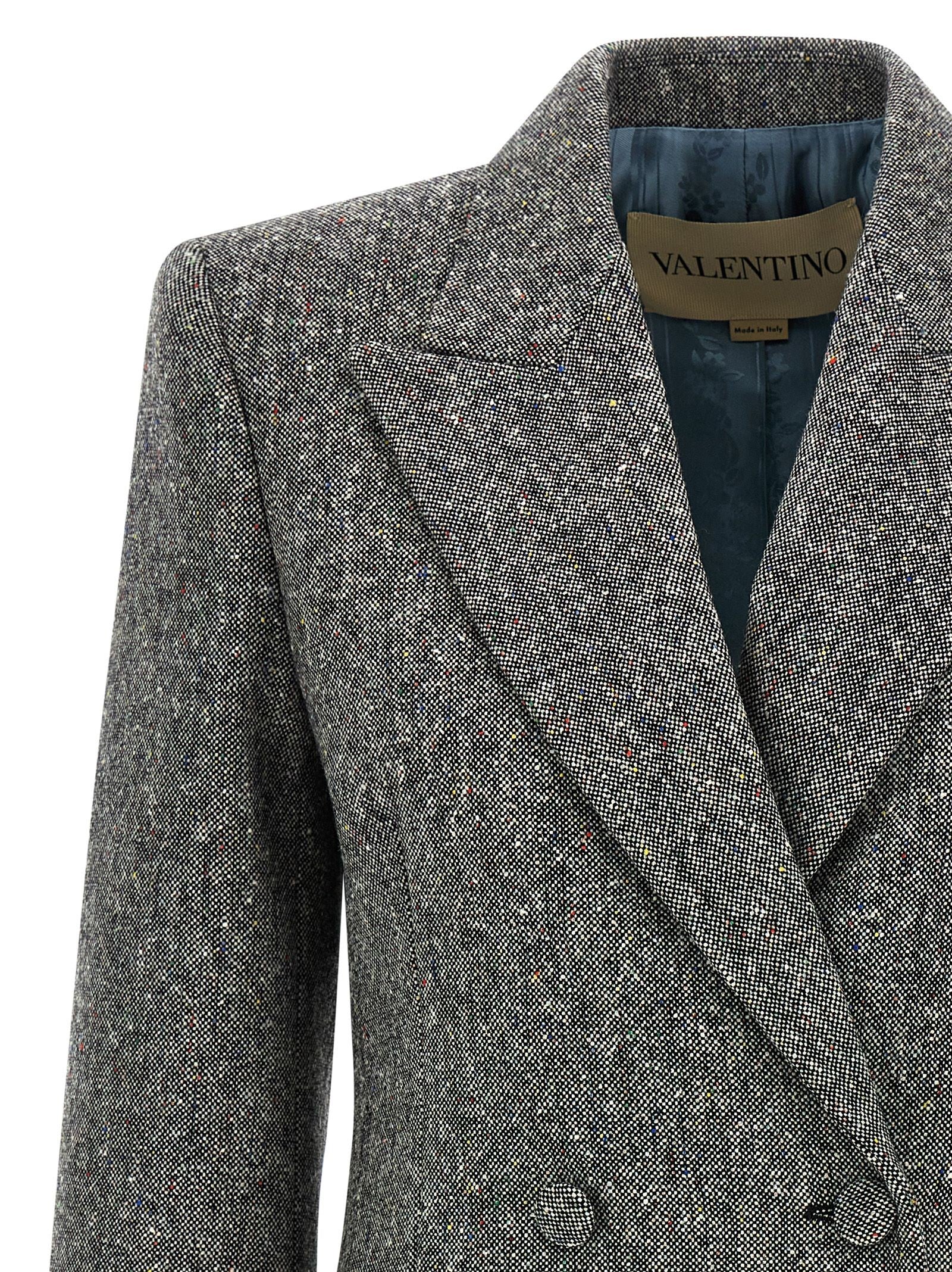 Valentino Valentino Garavani Double Breasted Blazer Grey