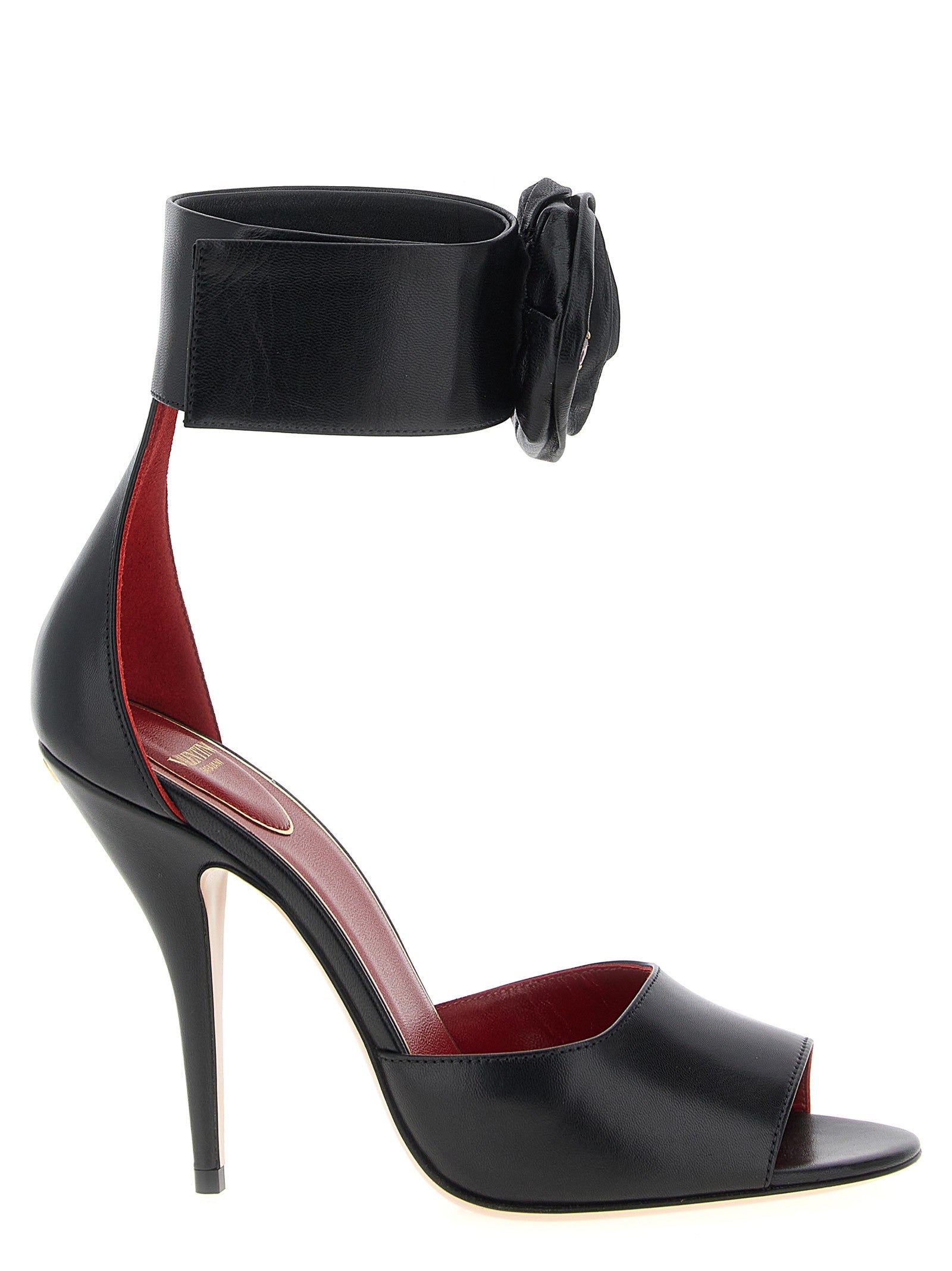 Valentino Valentino Garavani Drip Rose Sandals Black