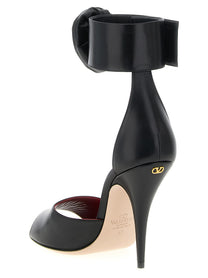 Valentino Valentino Garavani Drip Rose Sandals Black