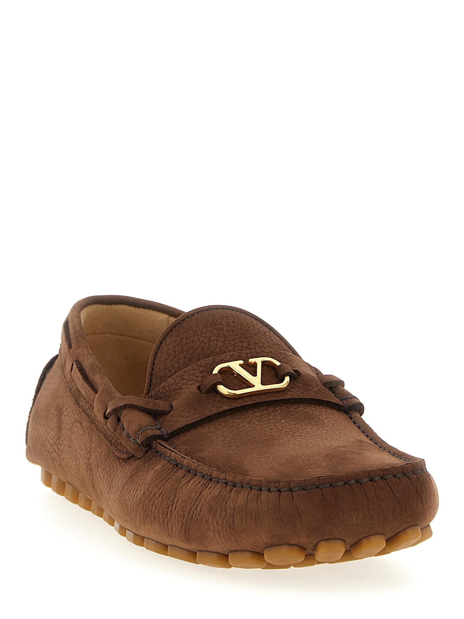 Valentino Valentino Garavani Driver Fastaway Loafers Brown