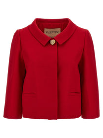 VALENTINO GARAVANI - VALENTINO GARAVANI - Blazer Valentino Garavani Crepe Couture - Women’s Clothing