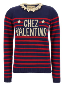 VALENTINO GARAVANI - VALENTINO GARAVANI - Valentino Garavani ’Chez Valentino’ Jersey - Women’s Knitwear