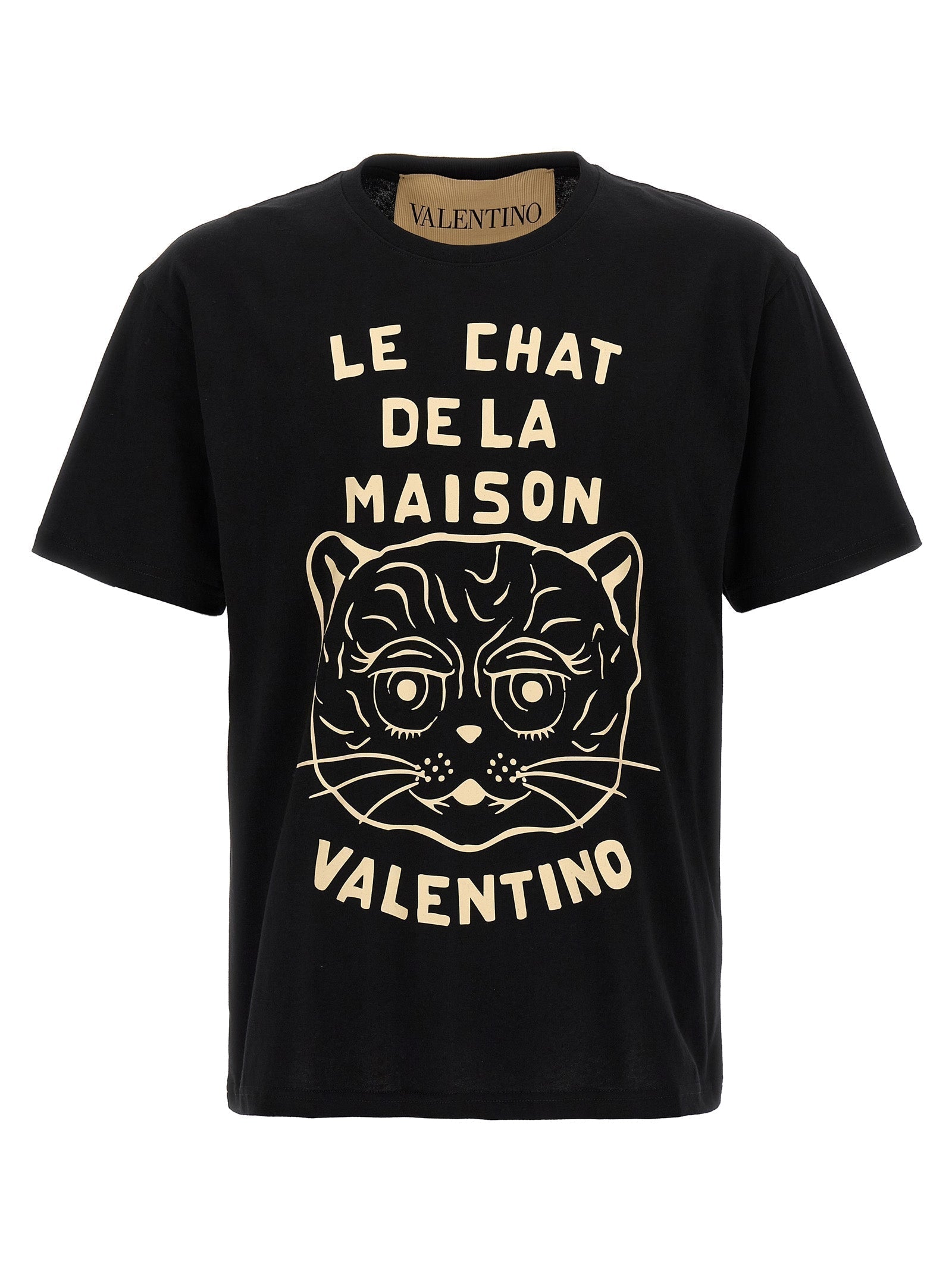 VALENTINO GARAVANI - VALENTINO GARAVANI - Valentino Garavani ’Le Chat de la Maison’ T-shirt - Men’s Top