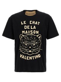 VALENTINO GARAVANI - VALENTINO GARAVANI - Valentino Garavani ’Le Chat de la Maison’ T-shirt - Men’s Top